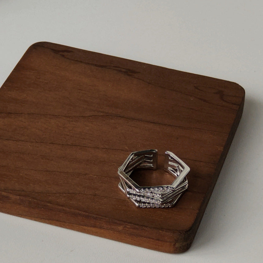 ANELLO REGOLABILE ESAGONO IN ZIRCONIO