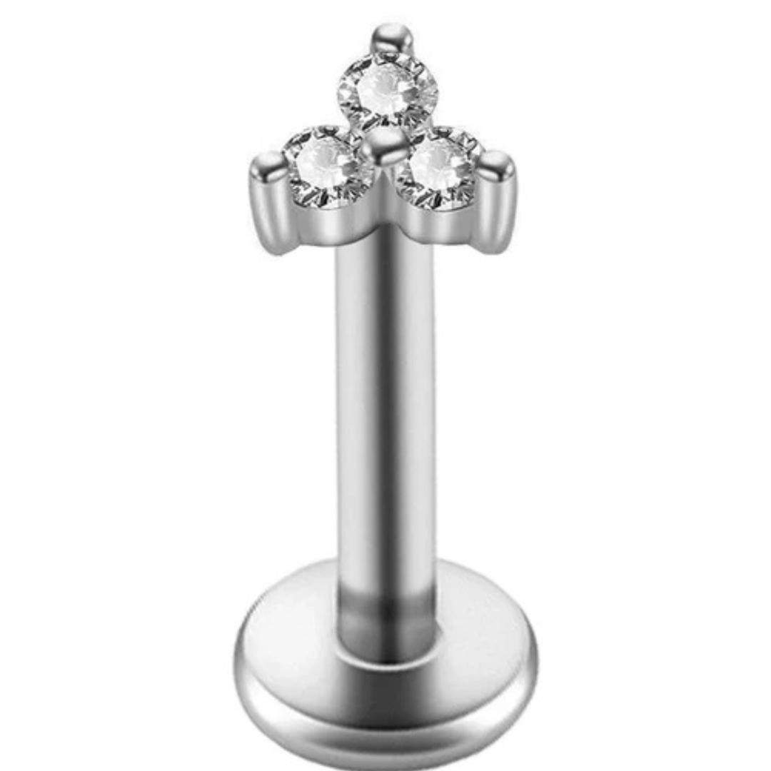 Piercing Triplo di Cristallo