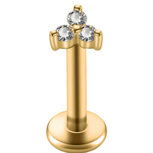 Piercing Triplo di Cristallo