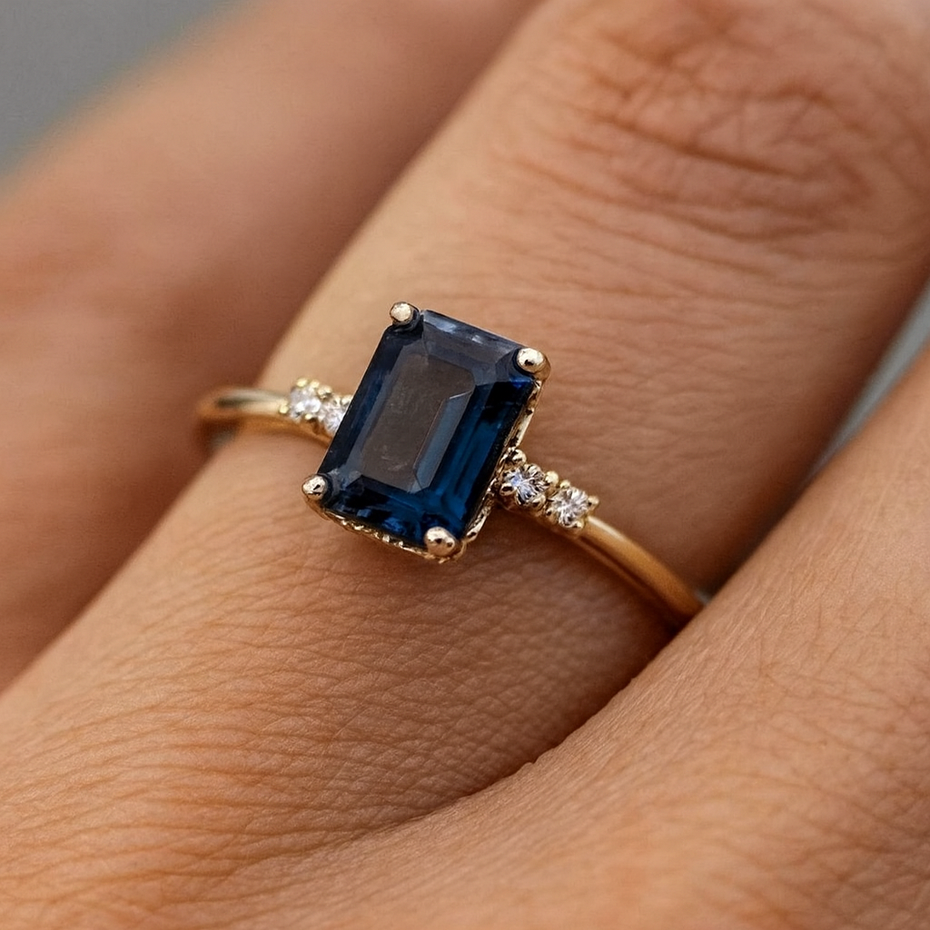 ANELLO VINTAGE BAGLIORE ZAFFIRO