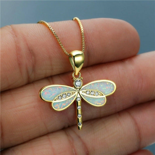 COLLANA LIBELLULA IN OPALLO DEL CREPUSCOLO
