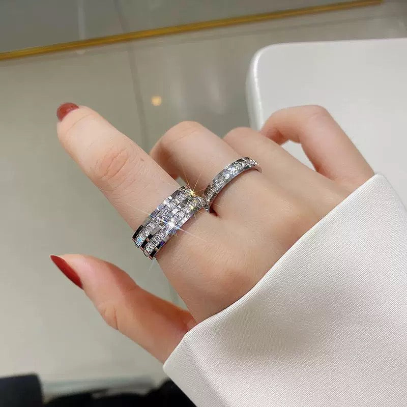 ANELLO IN TITANIO COMPLETAMENTE DIAMANTATO