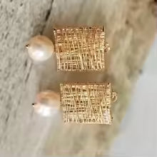 GOCCE DI PERLA INTRECCIO DORATO