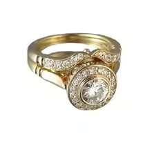 SET DI ANELLI PRESTIGIO HERITAGE DORATO CON ZIRCONIA