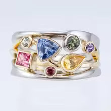 ANELLO CON ZIRCONIA ARCOBALENO