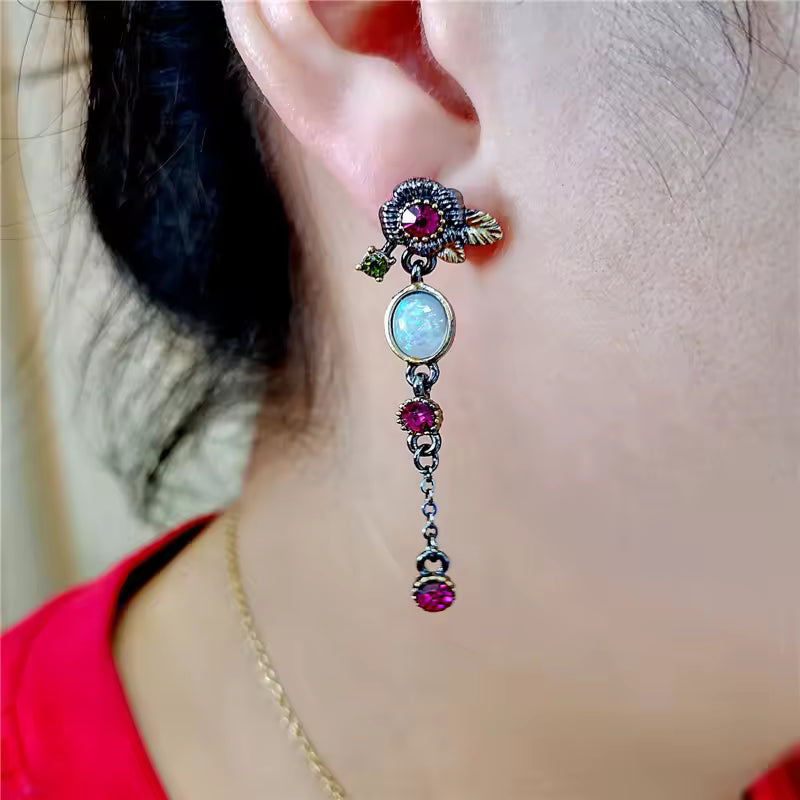 ORECCHINI BOHÉMIEN OPALE FUOCO & LUNA