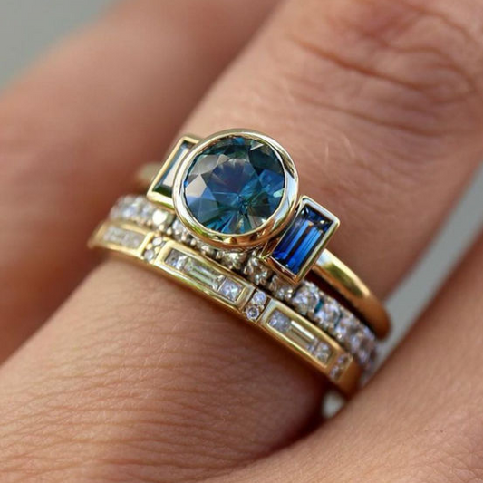 ANELLO IN VETRO SMERALDO DEL MATTINO