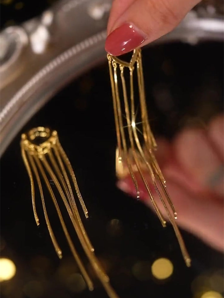 ORECCHINI CON LUNGHE FRANGE