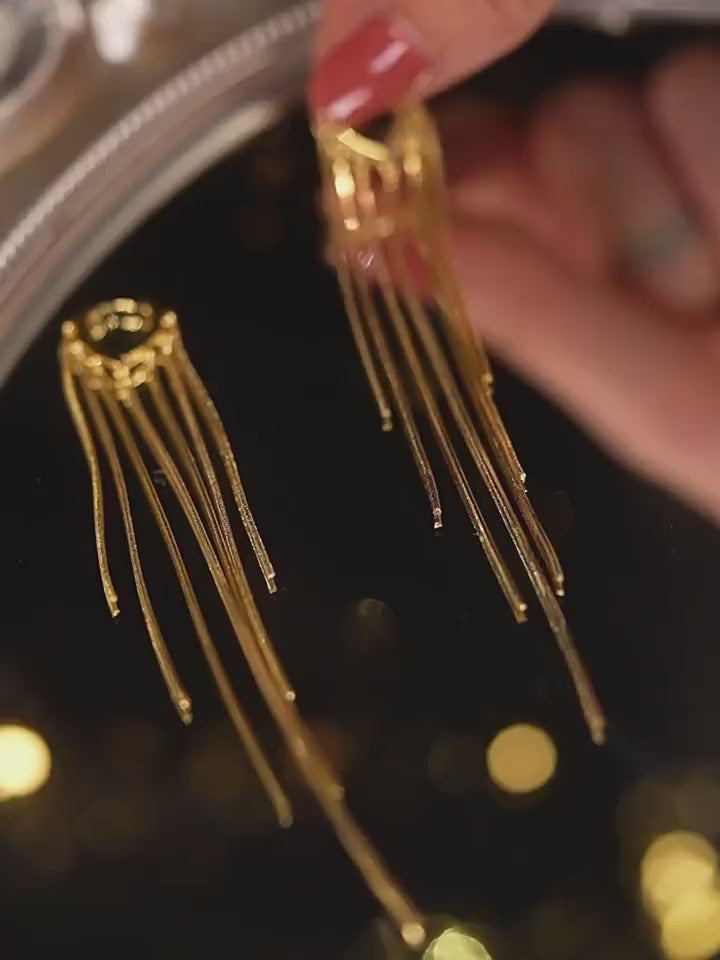 ORECCHINI CON LUNGHE FRANGE