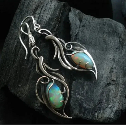 ORECCHINI FIAMMA OCEANICA IN OPALO BLU