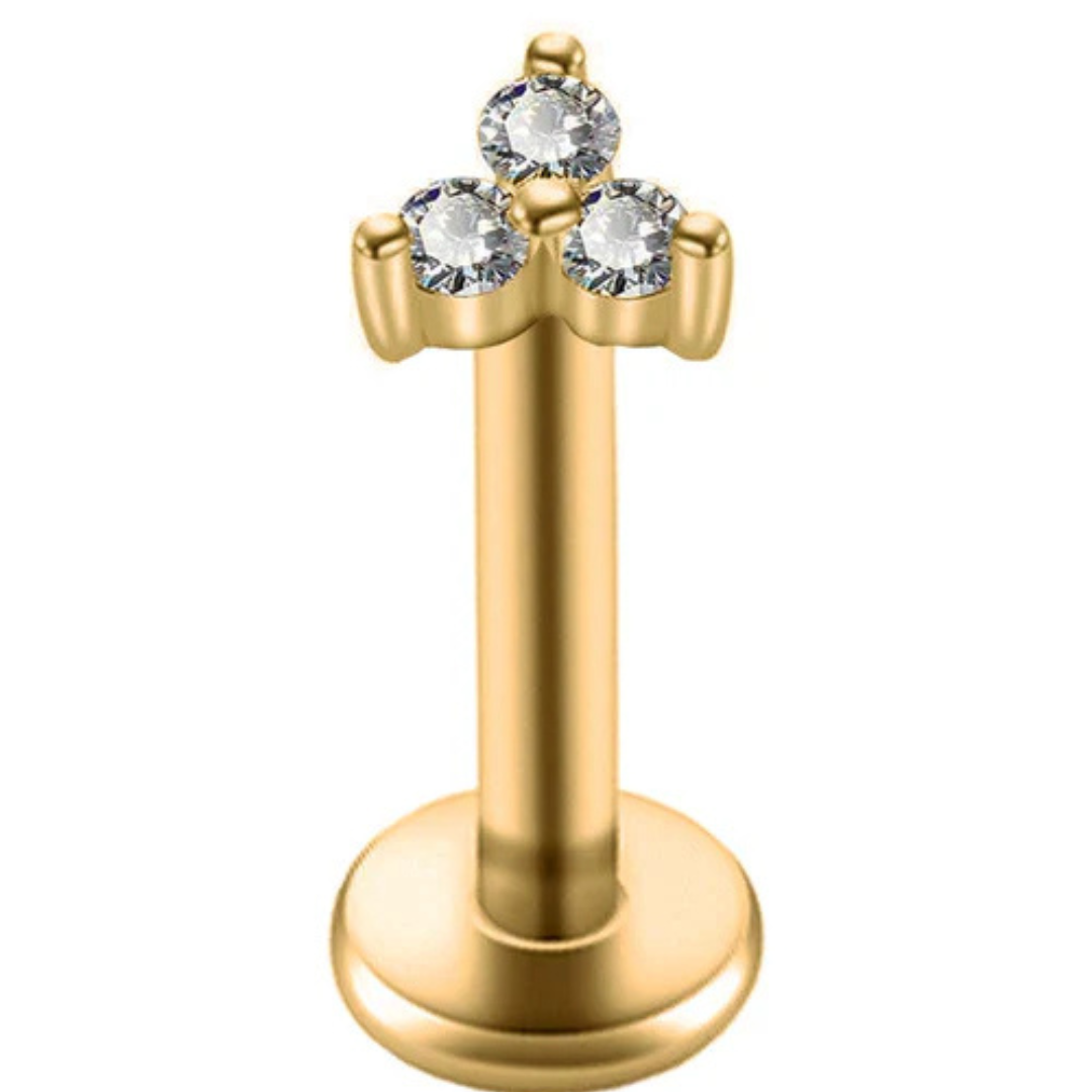 Piercing Triplo di Cristallo