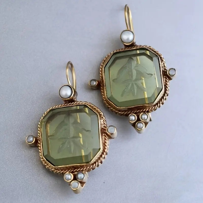 ORECCHINI PERLE VERDI SPLENDORE CELESTE