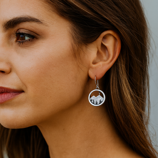 SILHOUETTE DEL SENTIERO NELLA FORESTA