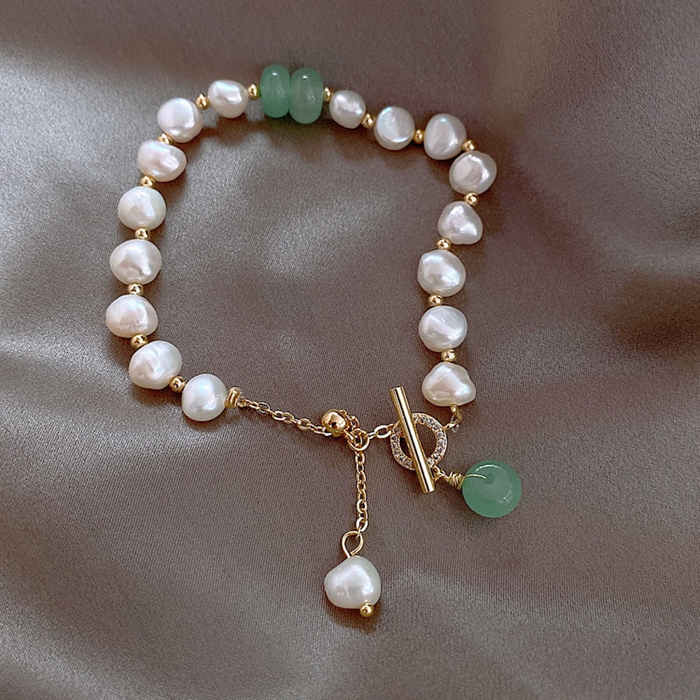 BRACCIALE PERLA-GIADA ELEGANZA