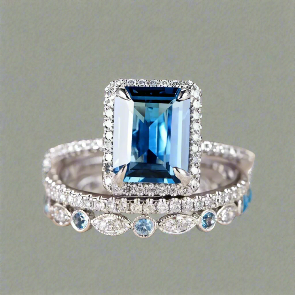 DUO DI ANELLI VINTAGE OCEANICI GLAMOUR