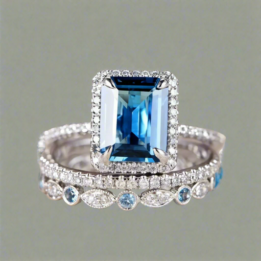 DUO DI ANELLI VINTAGE OCEANICI GLAMOUR