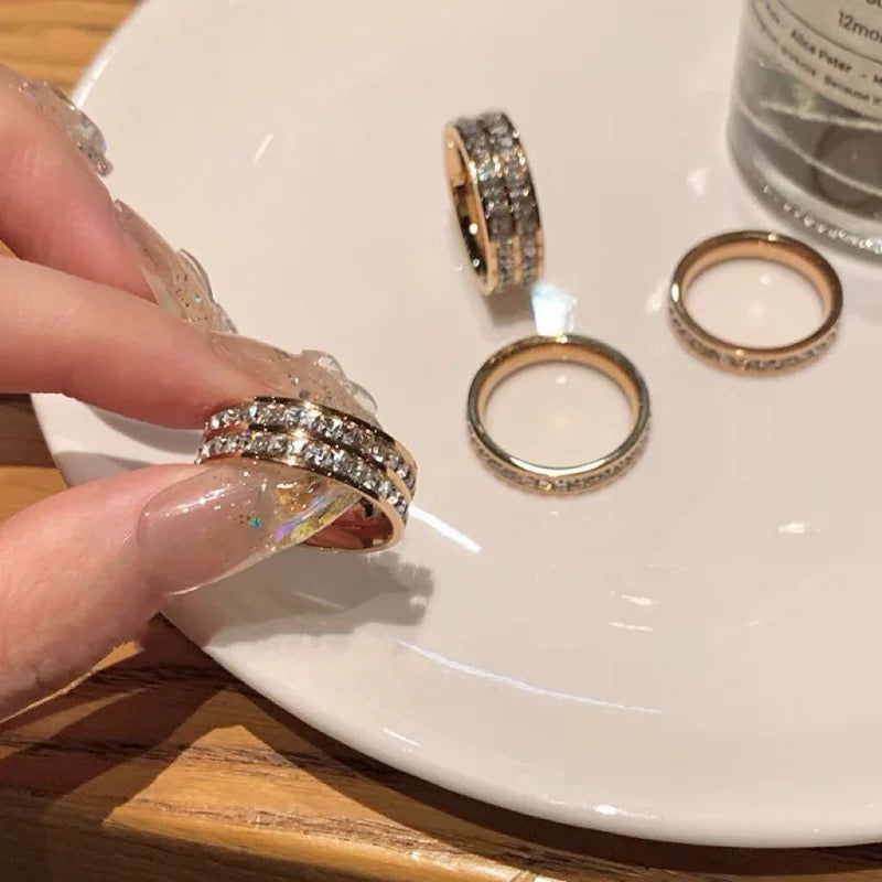 ANELLO IN TITANIO COMPLETAMENTE DIAMANTATO