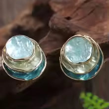 ORECCHINI VINTAGE A STRATI DIPINTI A MANO