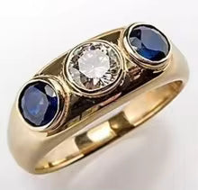 ANELLO VINTAGE IN ORO BLU MEZZANOTTE