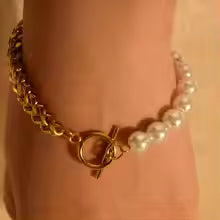 BRACCIALE PERLA RAFFINATO DORATO