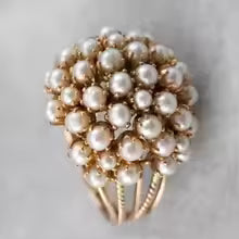 ANELLO STILE HERITAGE CON PERLA INCASSATA