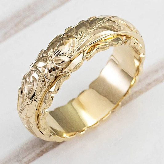 ANELLO IN ORO VINTAGE A FIORE