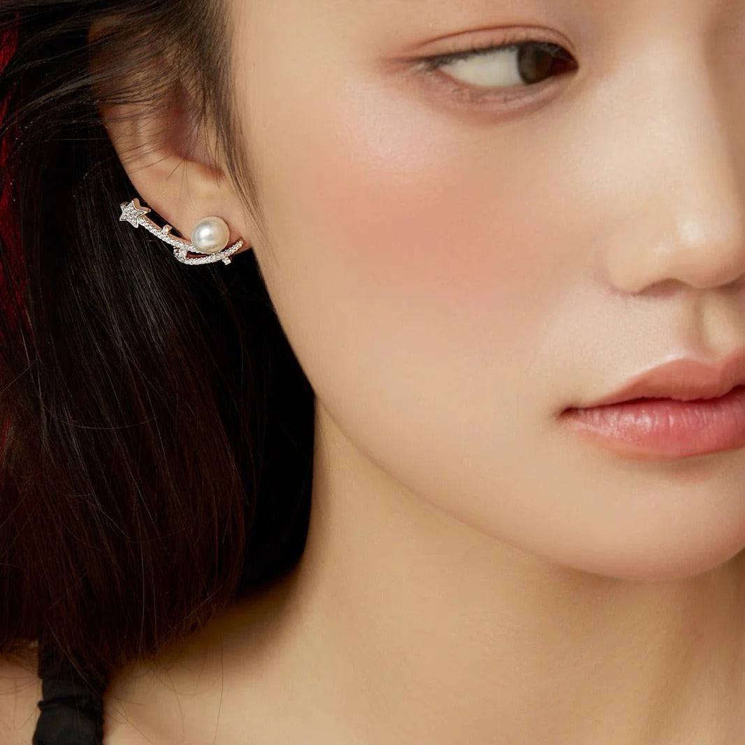 ORECCHINI IN ARGENTO STERLING CON PERLE METEORA