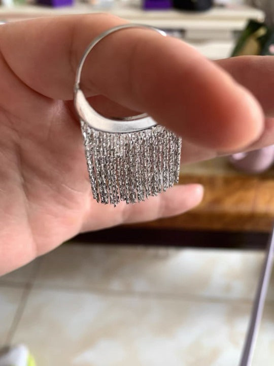 ORECCHINI CON FRANGE FESTONATE