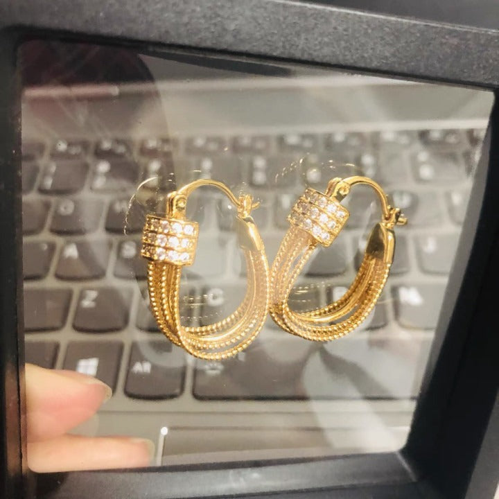 ORECCHINI A STRATI GEOMETRICI