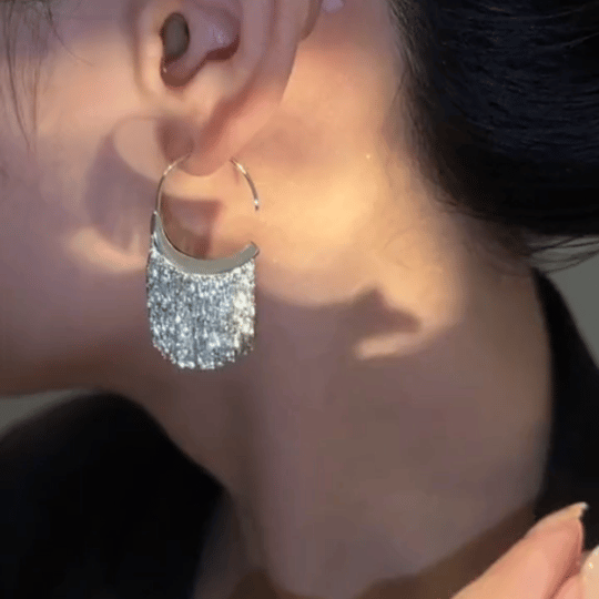 ORECCHINI CON FRANGE FESTONATE